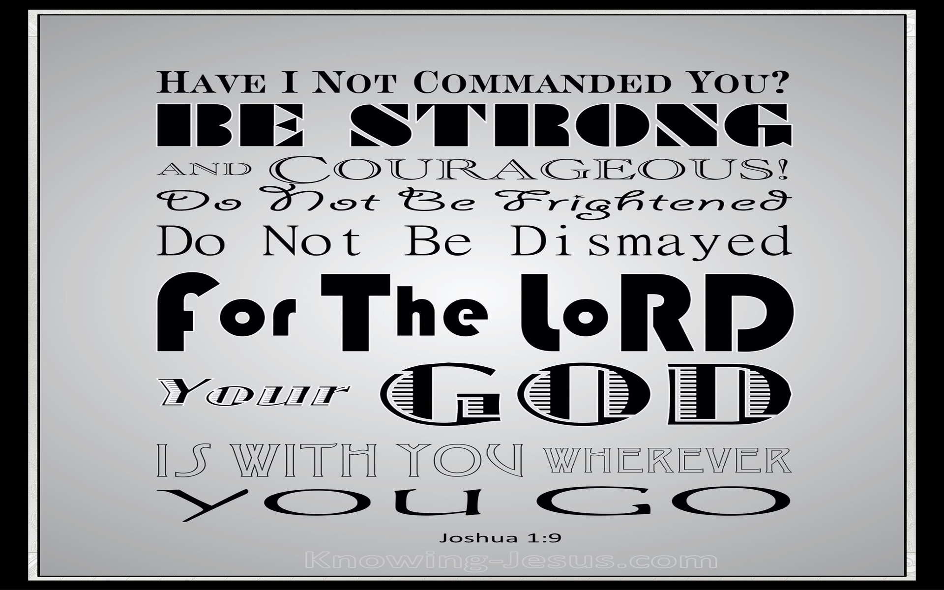 Joshua 1:9 Be Strong And Very Courageous (silver)